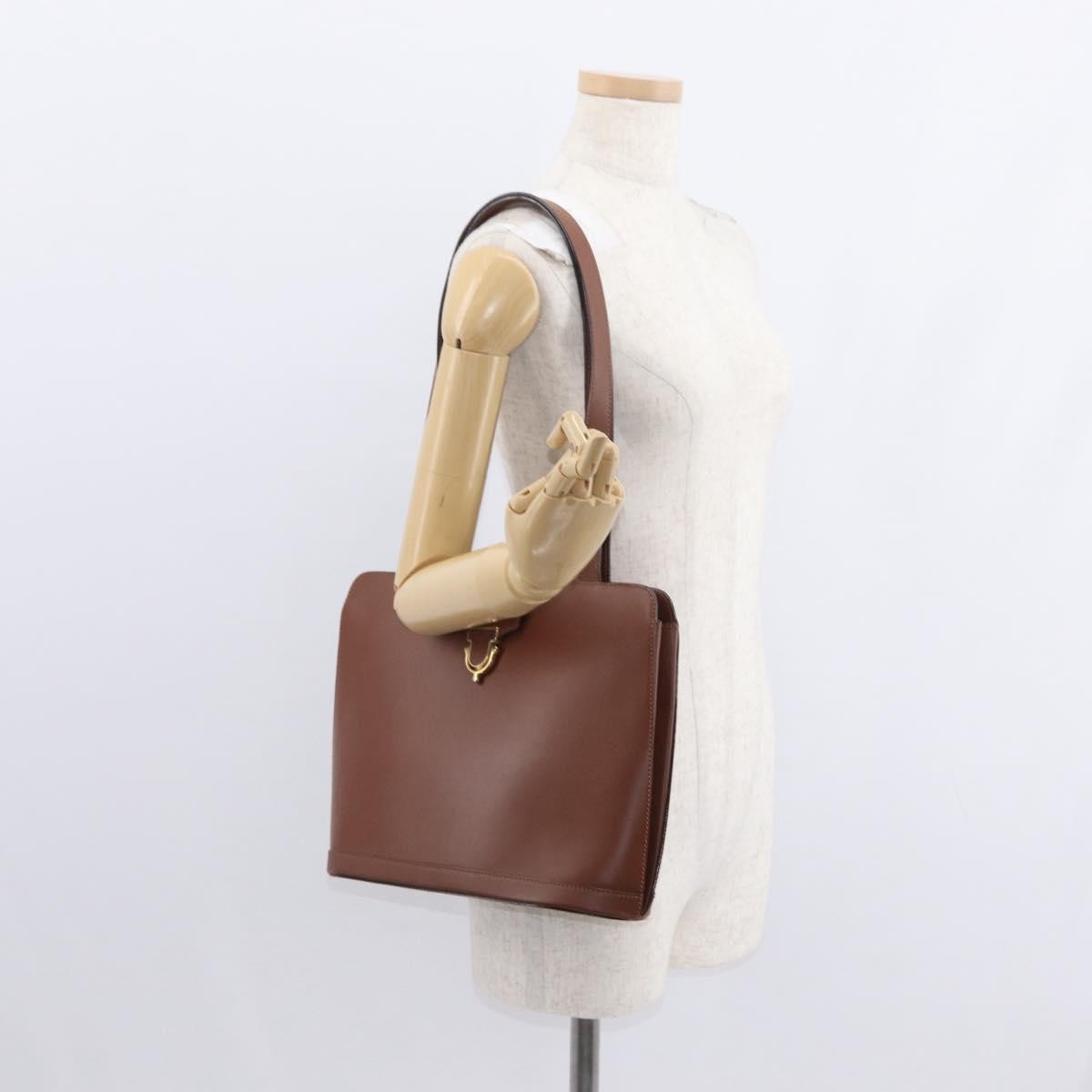 Celine Vintage Shoulder Bag Leather Brown Leather Shoulder Bag Bag