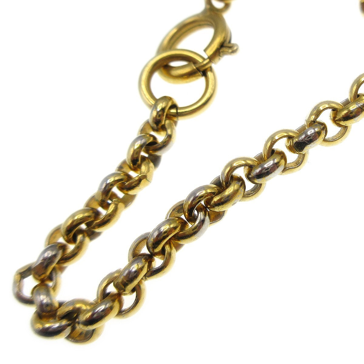 Chanel Cc Heart Pendant Metal Gold Gold_Plated Necklace Jewelry