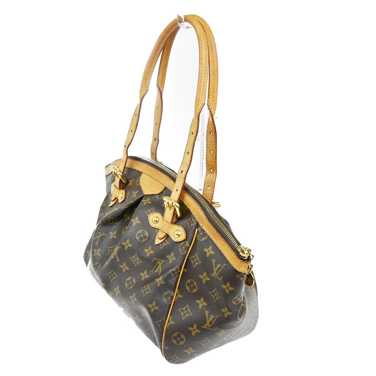 Louis Vuitton Tivoli Handbag Monogram Canvas Brown Canvas Shoulder Bag
