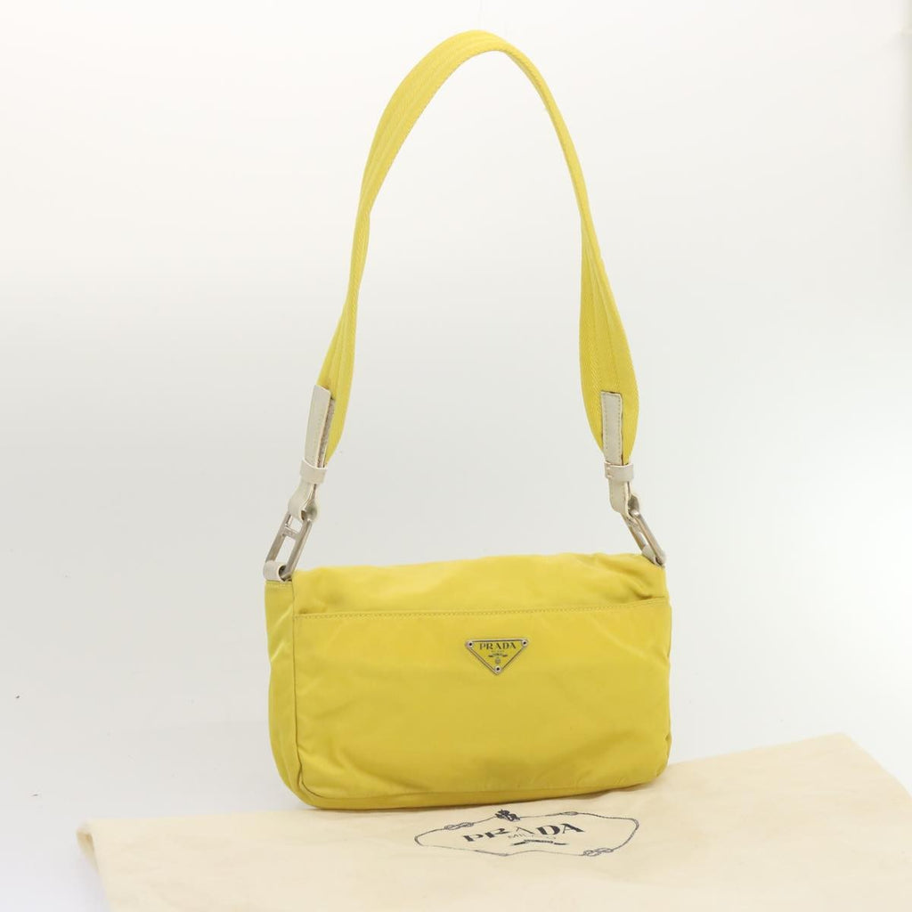 Prada Vintage Shoulder Bag Tessuto Yellow Nylon Shoulder Bag Bag