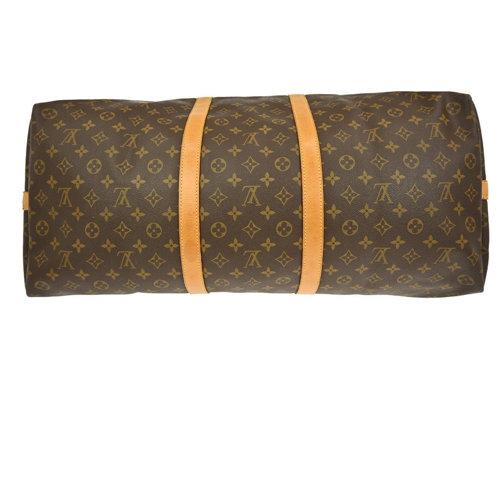 Louis Vuitton Keepall Bandouliere Bag Monogram Canvas Brown Canvas Travel Bag