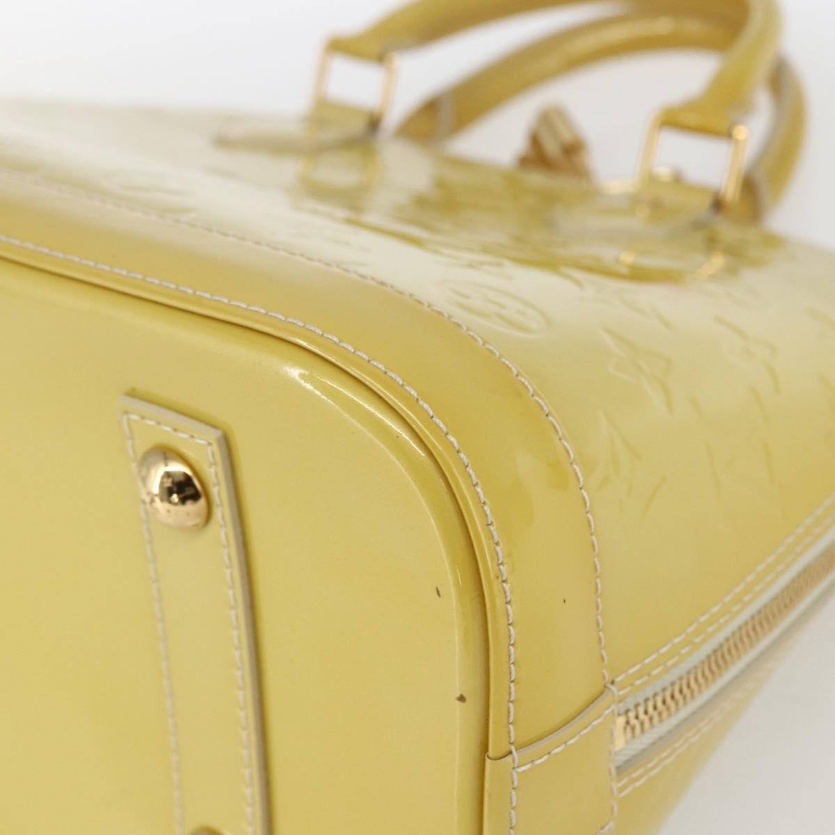Louis Vuitton Alma Handbag Monogram Vernis Beige Patent_Leather Handbag