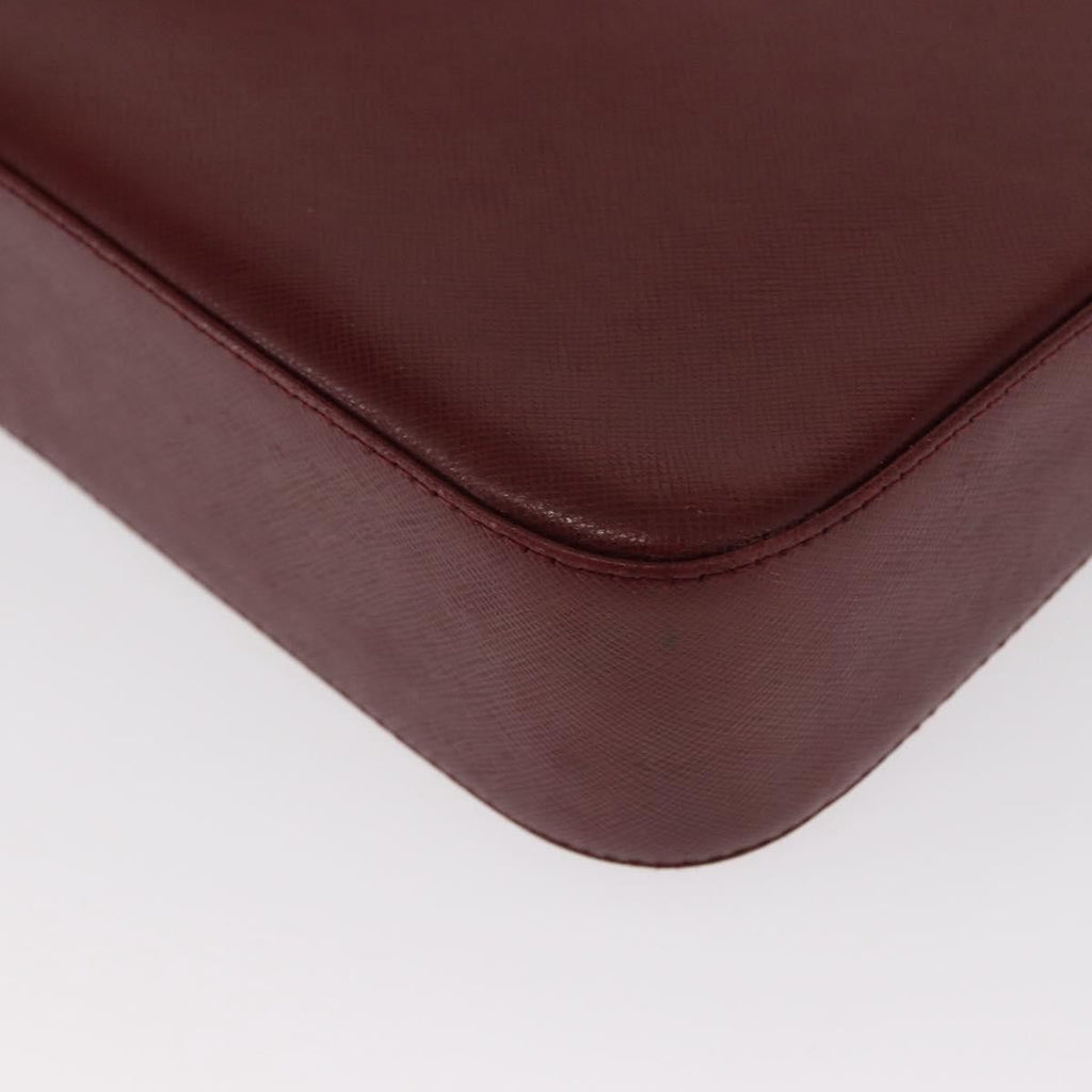 Burberry Vintage Shoulder Bag Leather Burgundy Leather Shoulder Bag