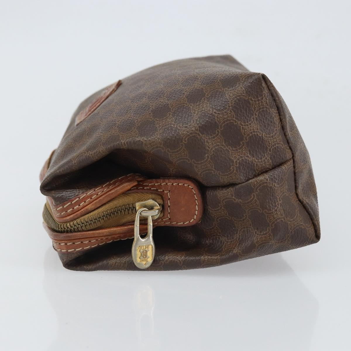 Celine Macadam Pochette Canvas And Leather Brown Canvas Clutche & Pouche Bag