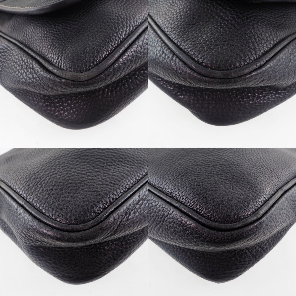 Celine Vintage Shoulder Bag Leather Black Calfskin Shoulder Bag Bag
