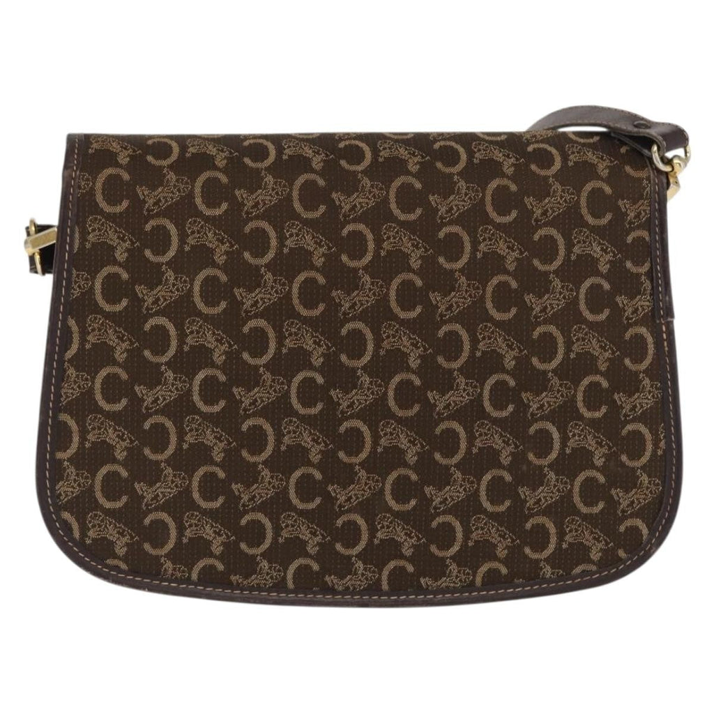 Celine C Sulky Shoulder Bag Canvas Brown Canvas Shoulder Bag Bag