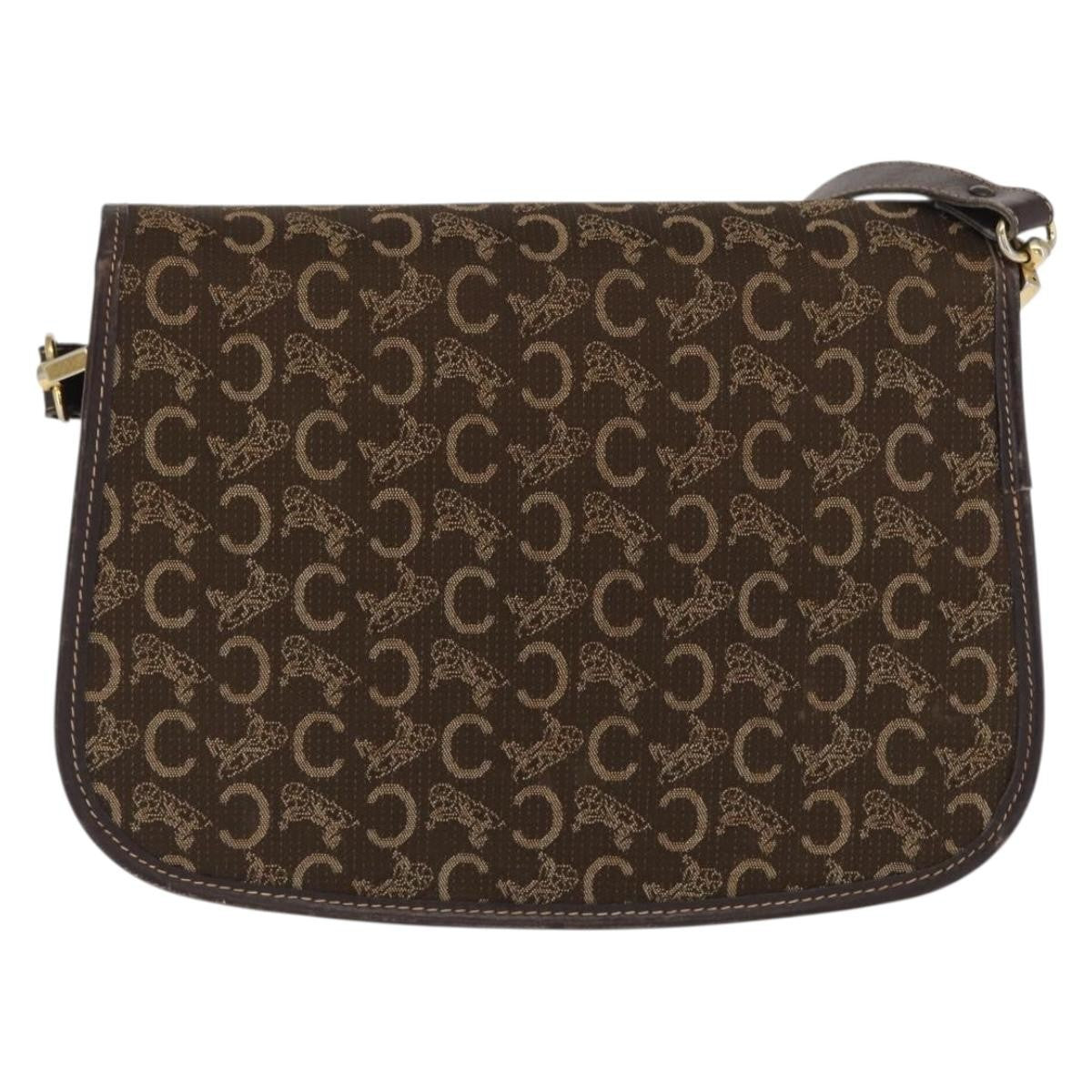 Celine C Sulky Shoulder Bag Canvas Brown Canvas Shoulder Bag Bag