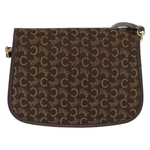 Celine C Sulky Shoulder Bag Canvas Brown Canvas Shoulder Bag Bag