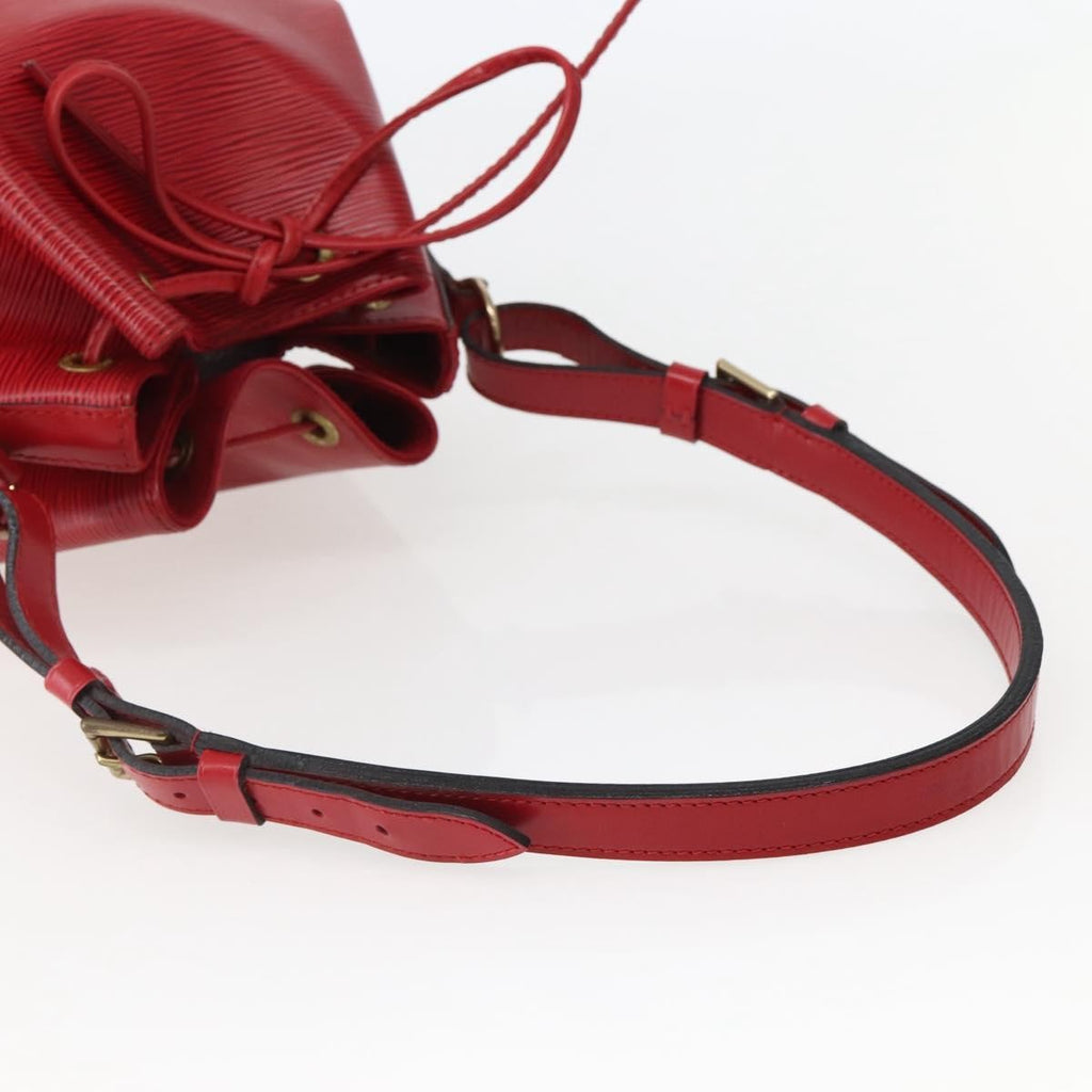 Louis Vuitton Noe Shoulder Bag Leather Red Leather Shoulder Bag