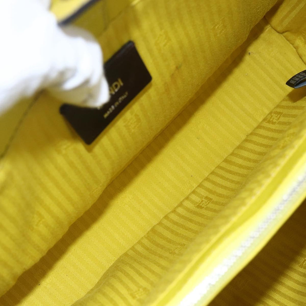 Fendi 2Jours Bag Leather Yellow Leather Handbag