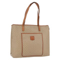 Celine Vintage Macadam Tote Bag Canvas And Leather Beige Canvas Tote Bag Bag