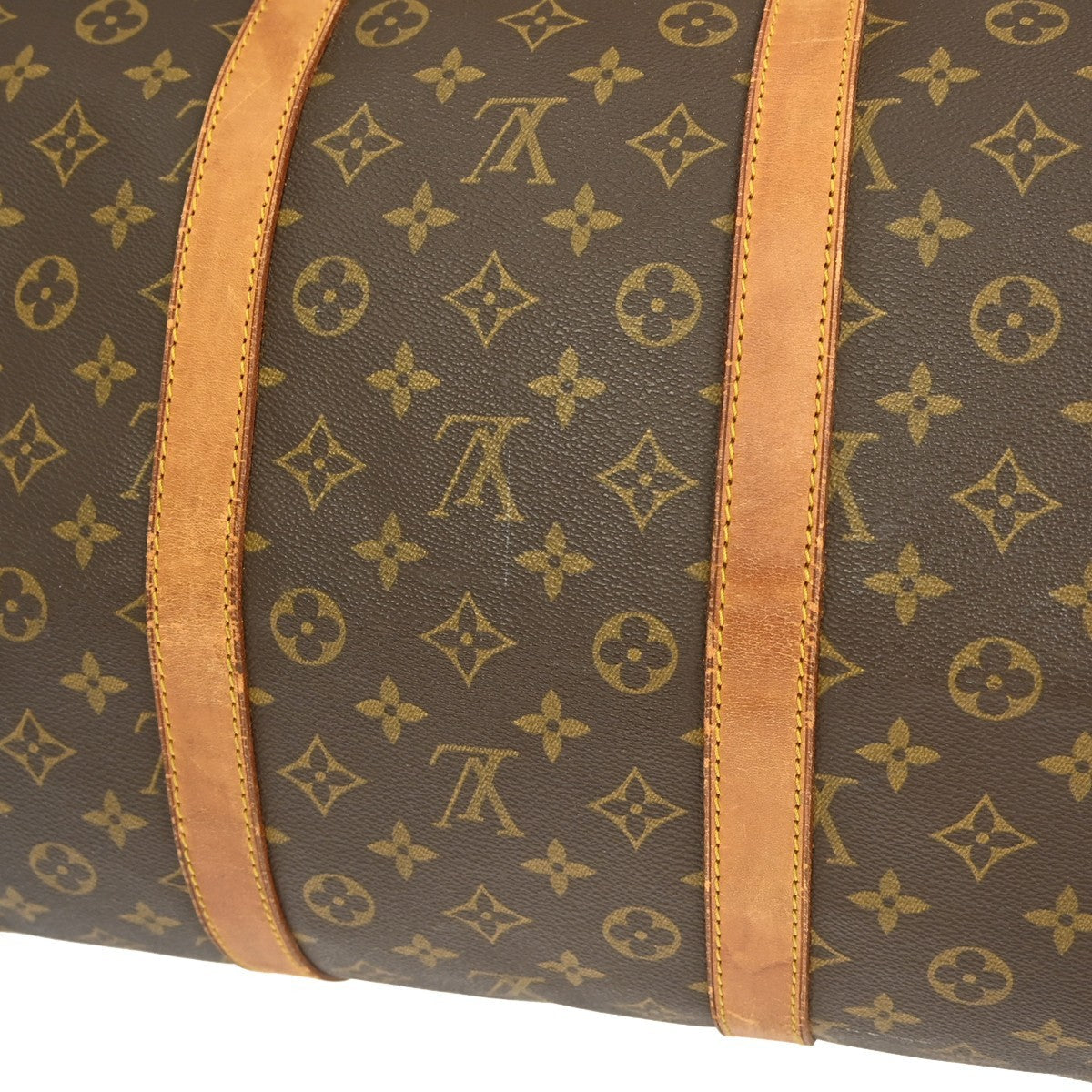 Louis Vuitton Keepall Bag Monogram Canvas Brown Canvas Travel Bag