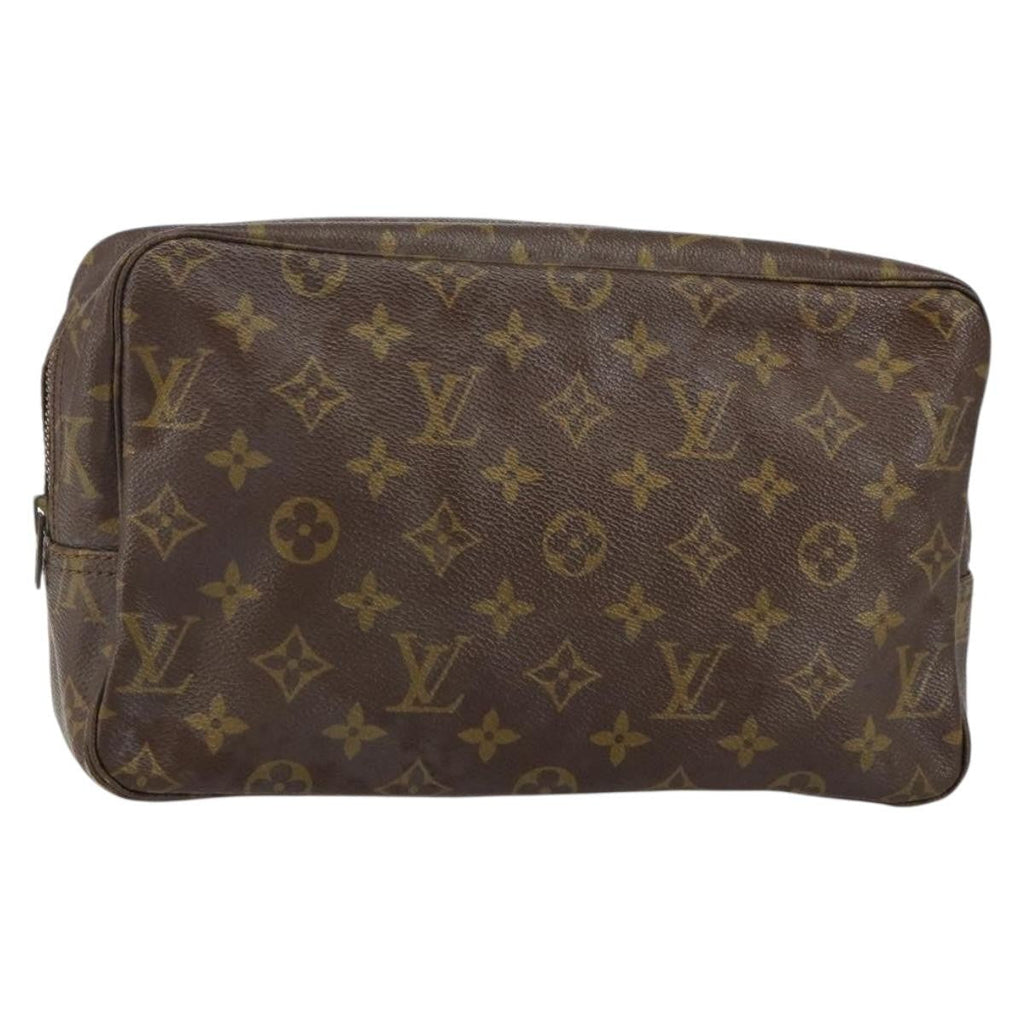 Louis Vuitton Trousse Toiletry Pouch Monogram Canvas Brown Canvas Toiletry Case Accessory