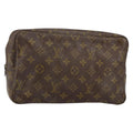 Louis Vuitton Trousse Toiletry Pouch Monogram Canvas Brown Canvas Toiletry Case Accessory