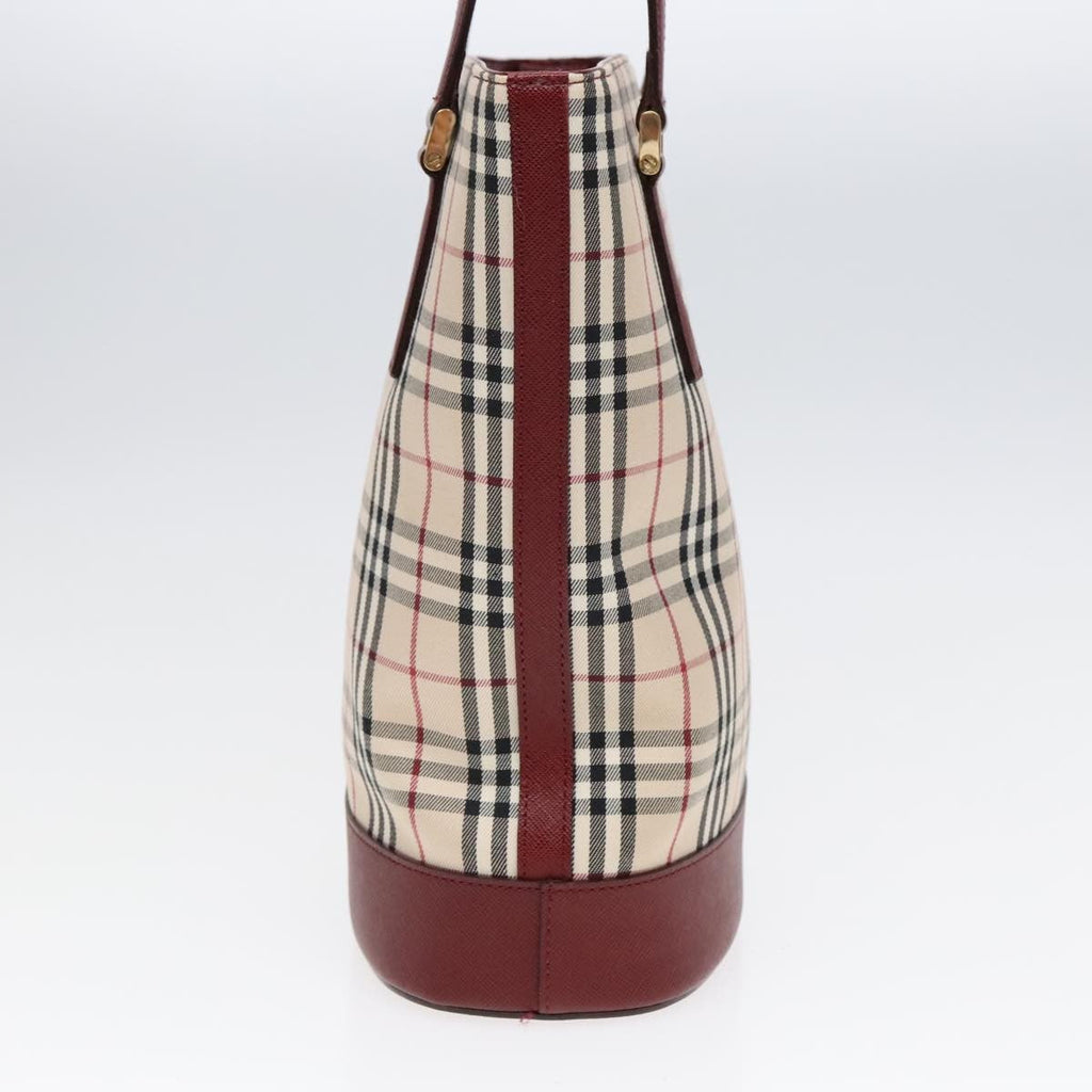 Burberry Nova Check Tote Canvas And Leather Beige Canvas Tote Bag