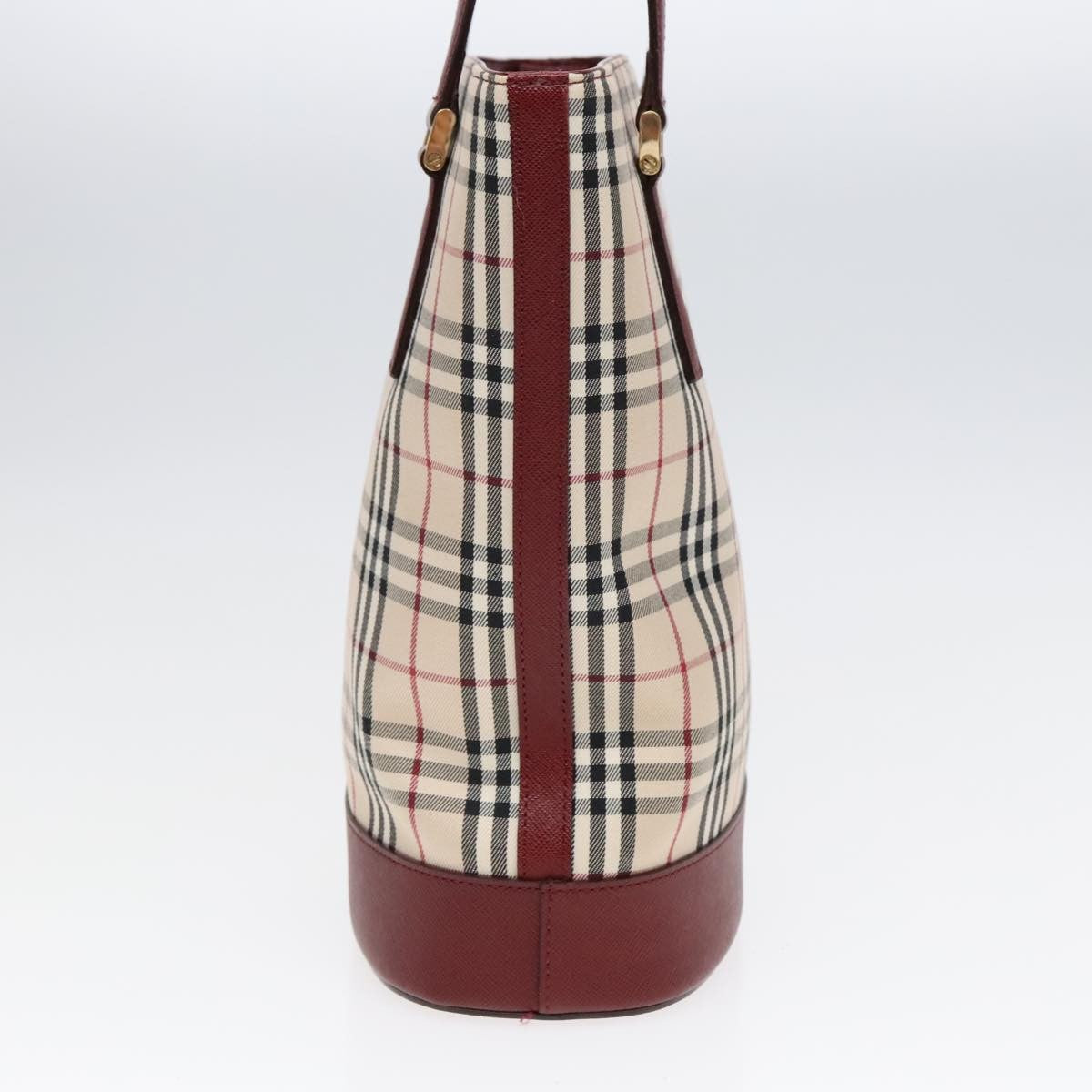 Burberry Nova Check Tote Canvas And Leather Beige Canvas Tote Bag