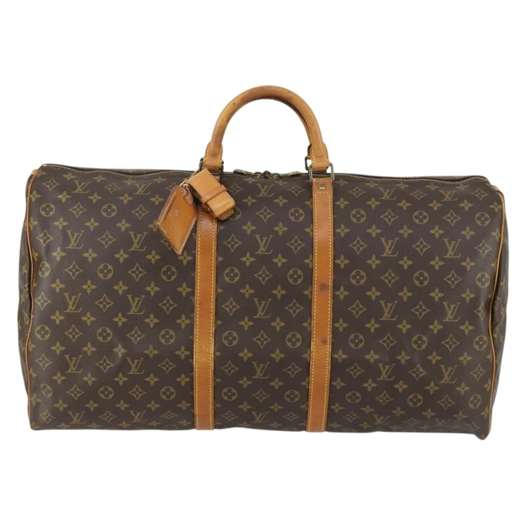 Louis Vuitton Keepall Bag Monogram Canvas Brown Canvas Travel Bag