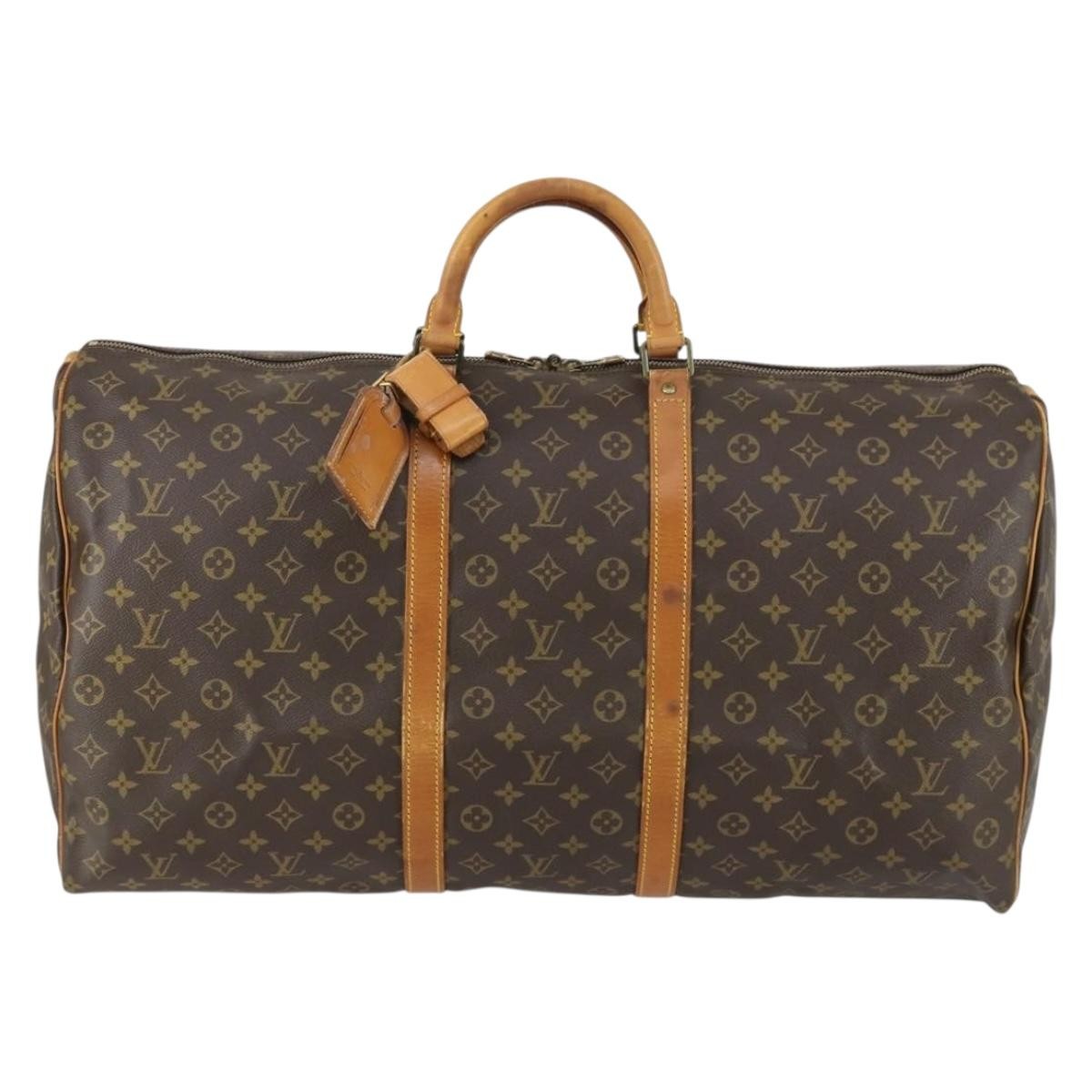 Louis Vuitton Keepall Bag Monogram Canvas Brown Canvas Travel Bag
