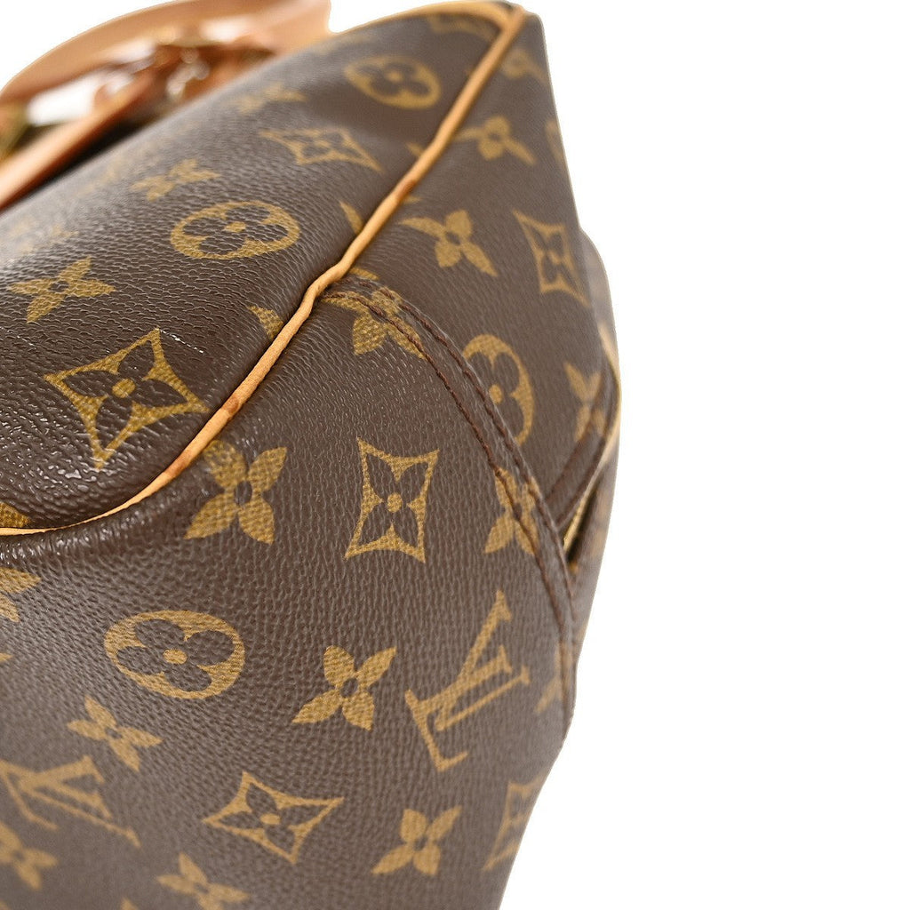 Louis Vuitton Deauville Handbag Monogram Canvas Brown Canvas Handbag