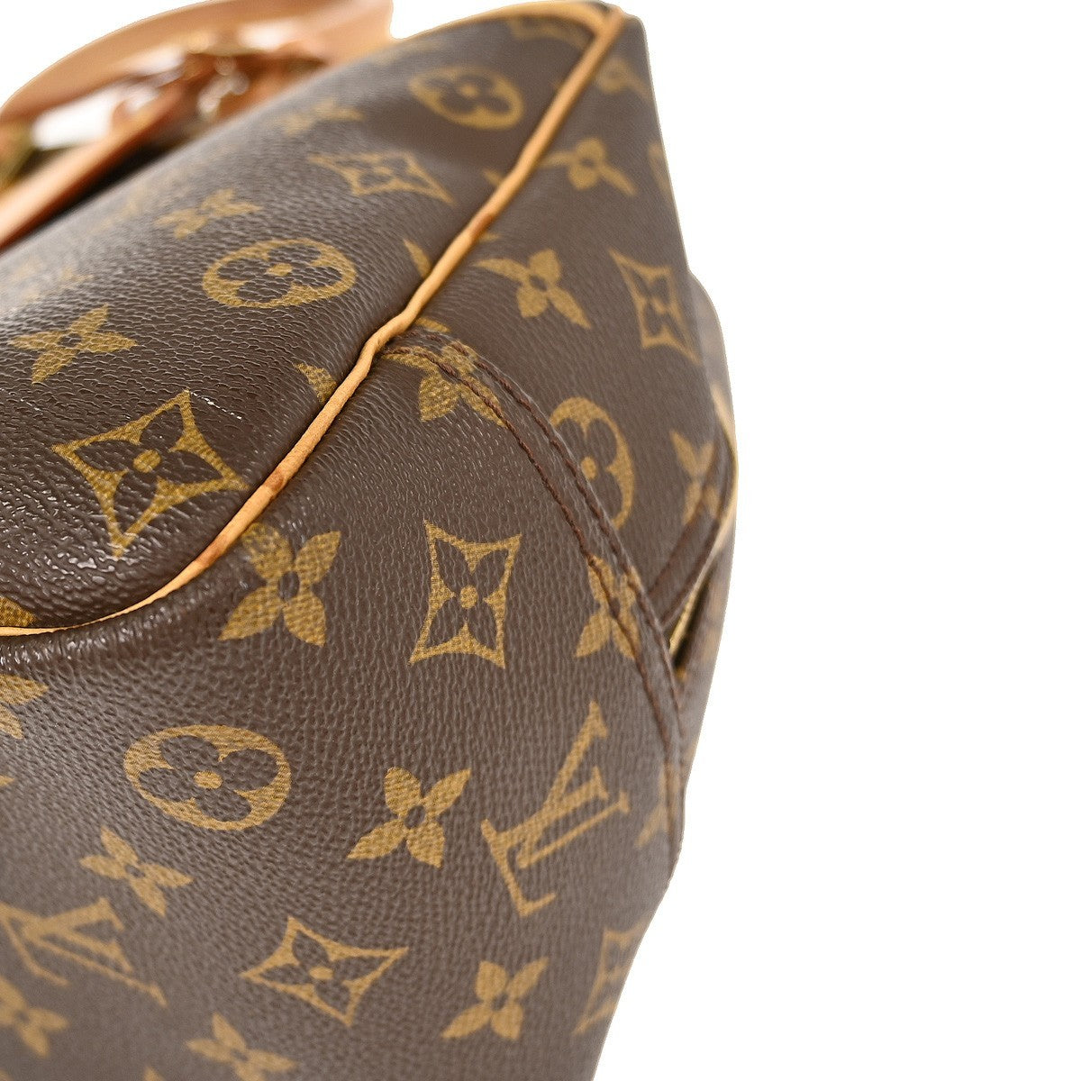 Louis Vuitton Deauville Handbag Monogram Canvas Brown Canvas Handbag