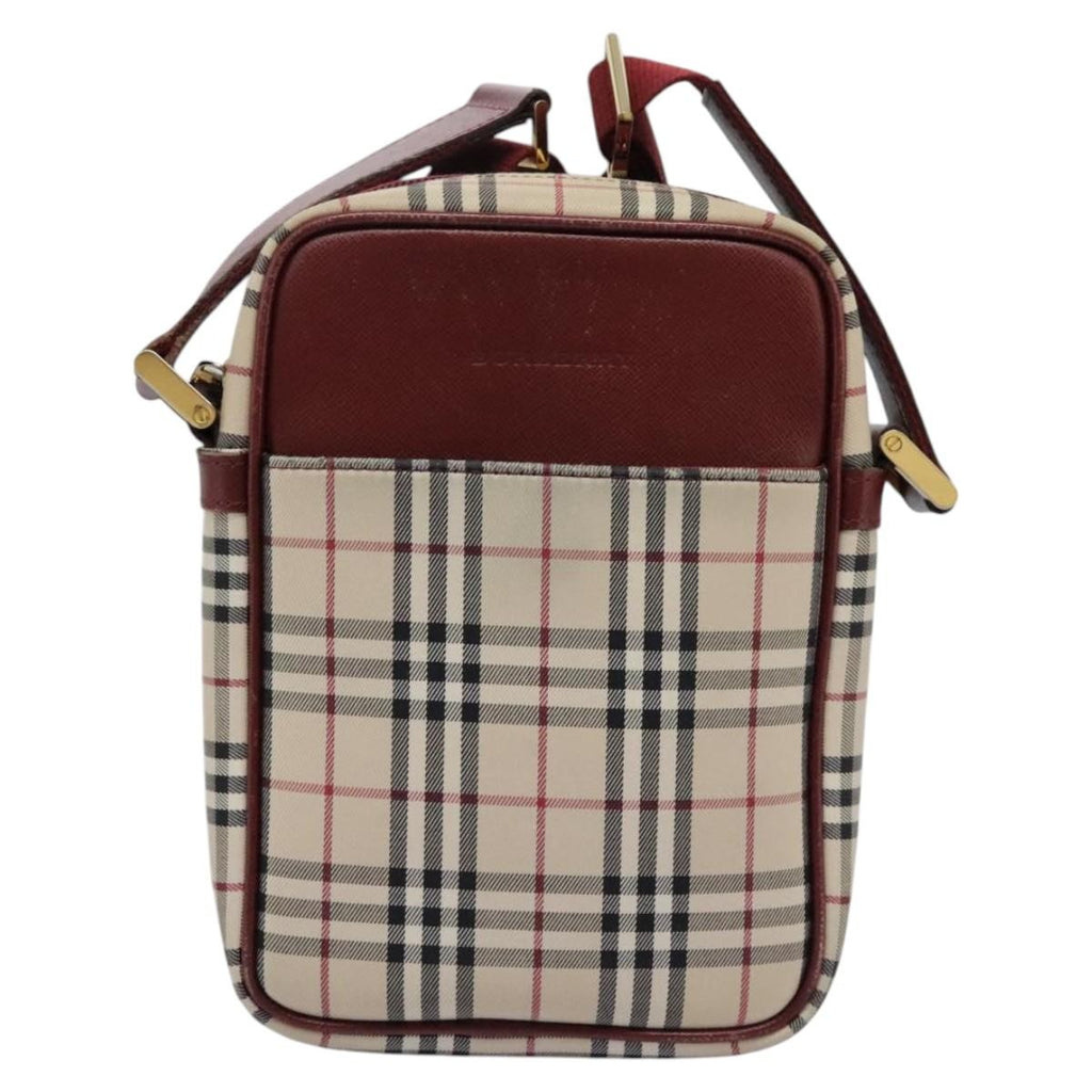 Burberry Nova Check Shoulder Bag Canvas And Leather Beige Canvas Shoulder Bag
