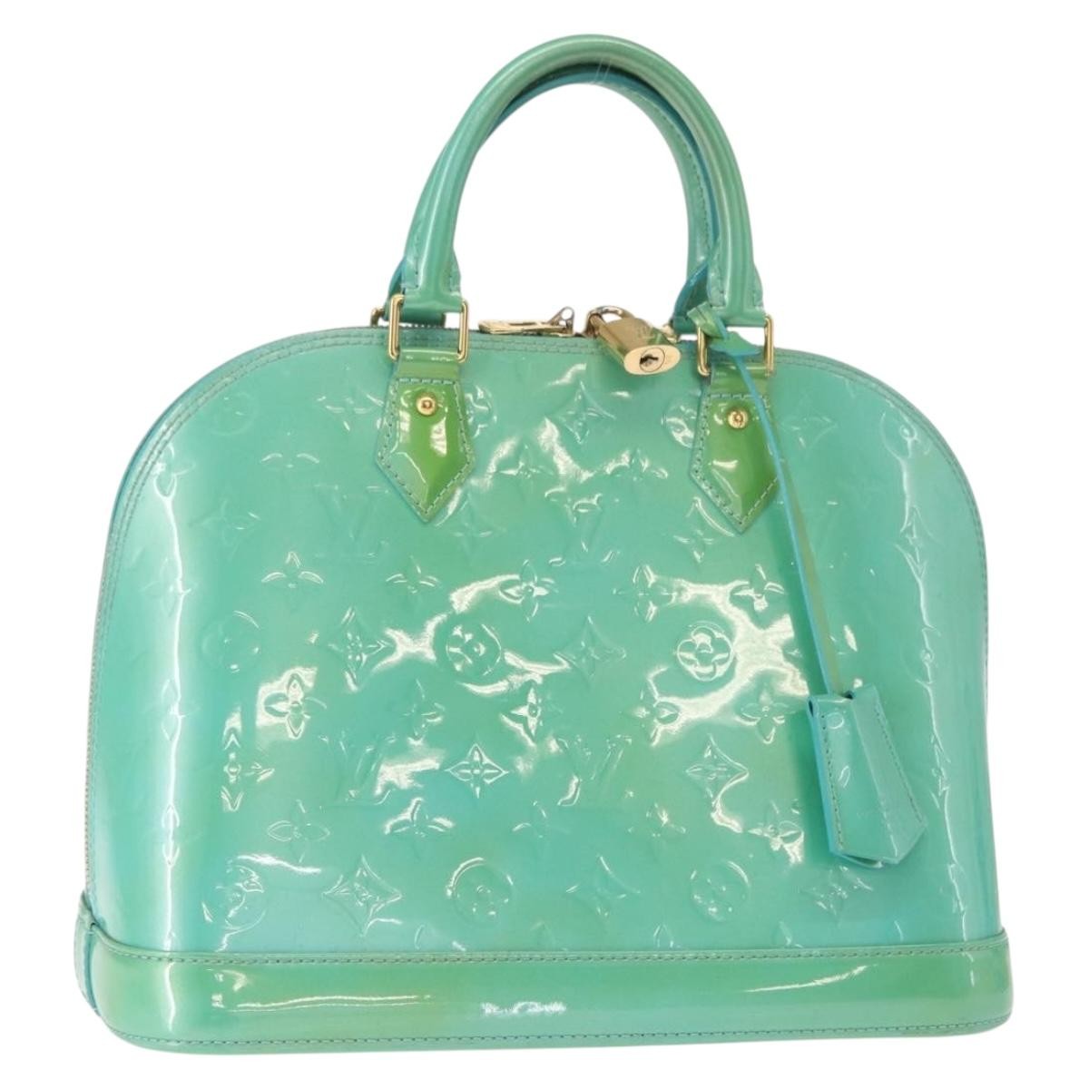 Louis Vuitton Alma Handbag Patent Leather Blue Patent_Leather Handbag