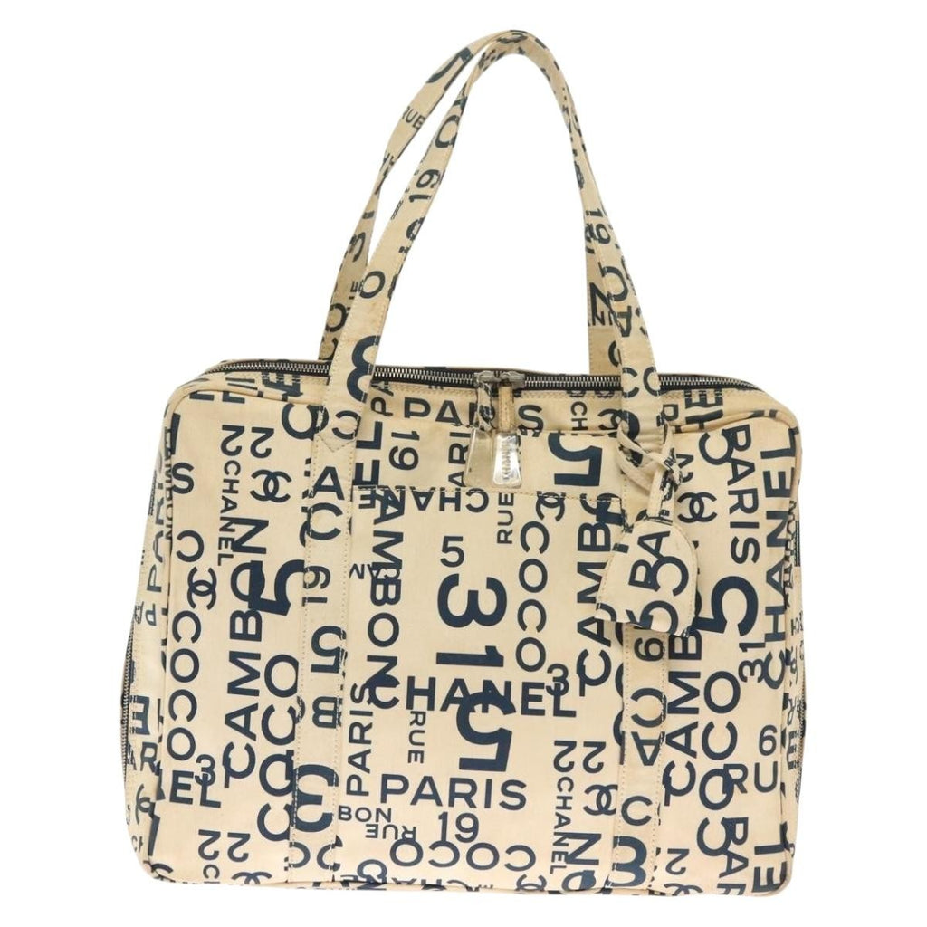 Chanel Cambon Canvas White Canvas Bag