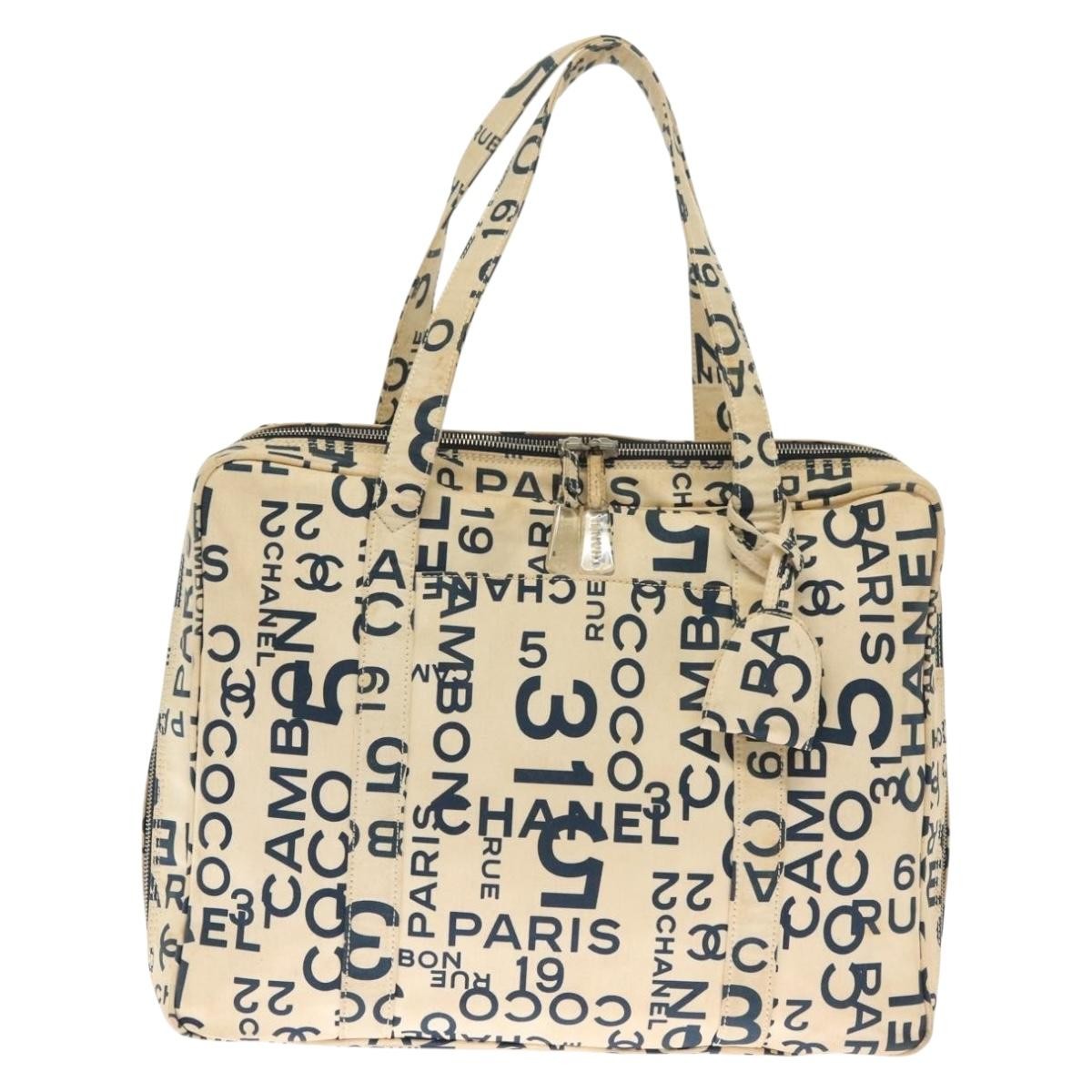 Chanel Cambon Canvas White Canvas Bag