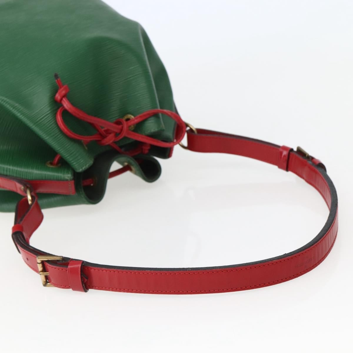 Louis Vuitton Bicolor Petit Noe Handbag Epi Leather Green Leather Shoulder Bag