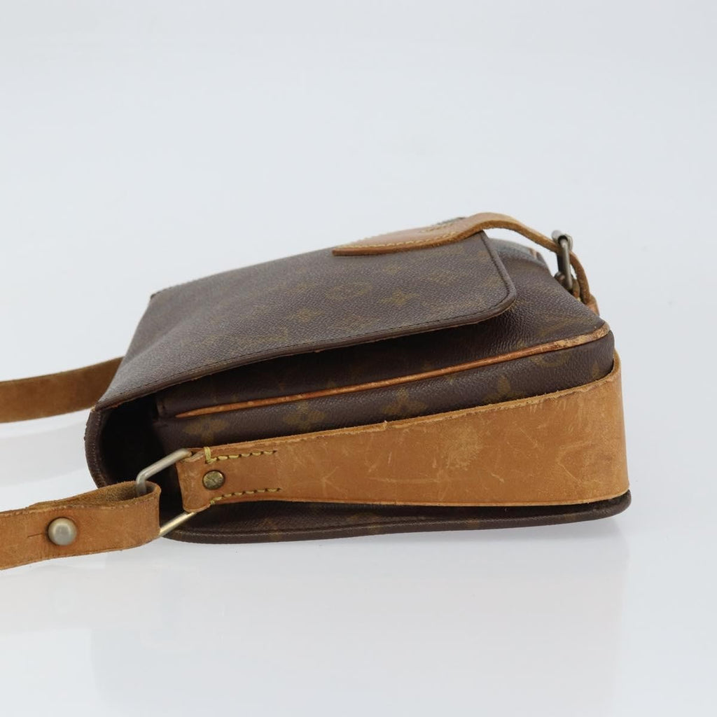 Louis Vuitton Cartouchiere Handbag Monogram Canvas Brown Canvas Shoulder Bag