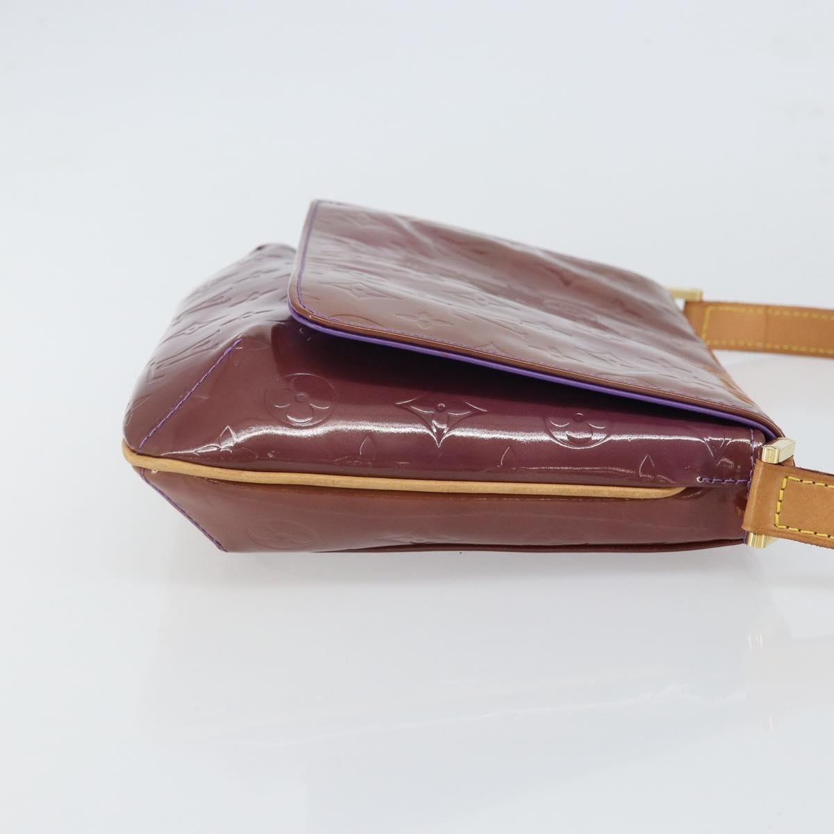 Louis Vuitton Thompson Street Handbag Monogram Vernis Purple Patent_Leather Shoulder Bag