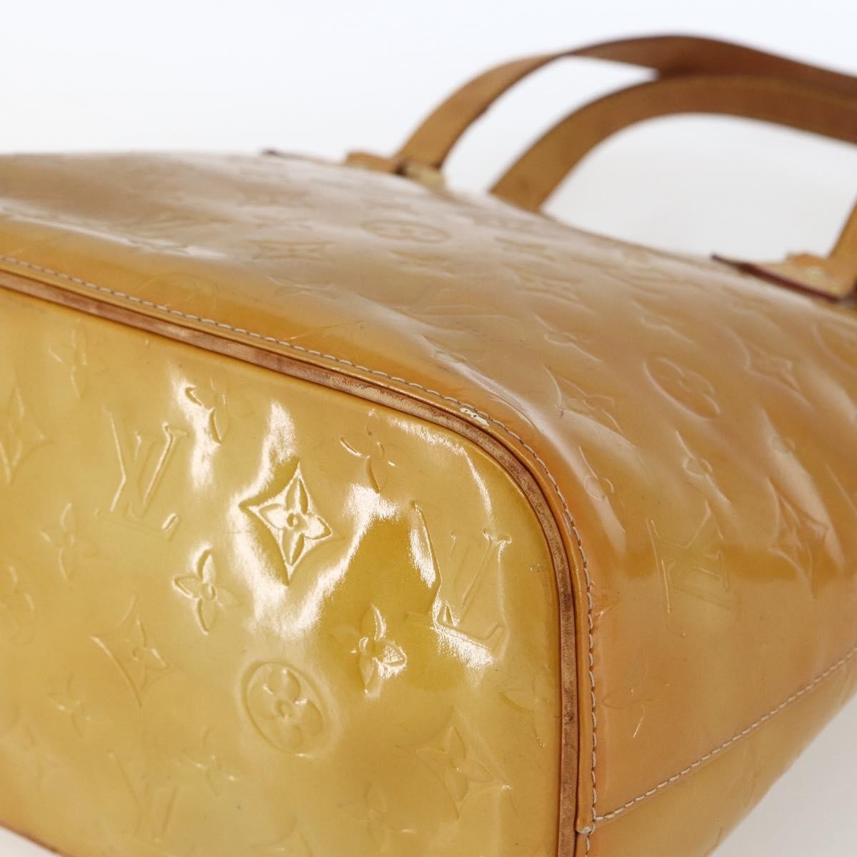 Louis Vuitton Houston Handbag Monogram Vernis Beige Patent_Leather Tote Bag