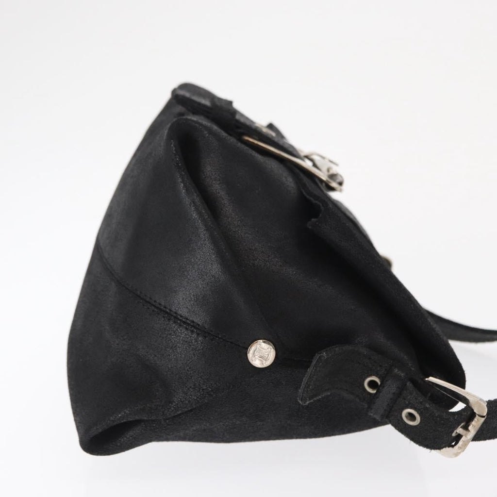 Celine Vintage Shoulder Bag Leather Black Leather Shoulder Bag Bag