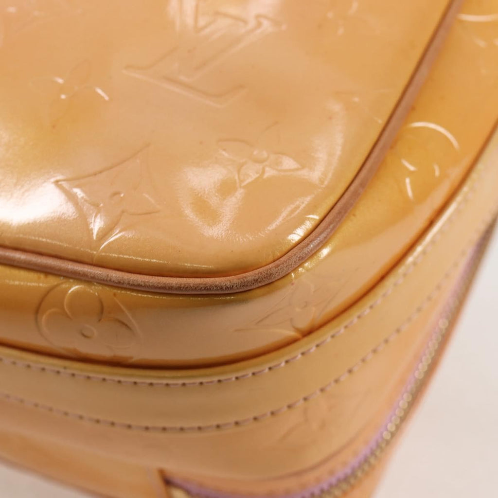 Louis Vuitton Wooster Handbag Monogram Vernis Beige Patent_Leather Bag