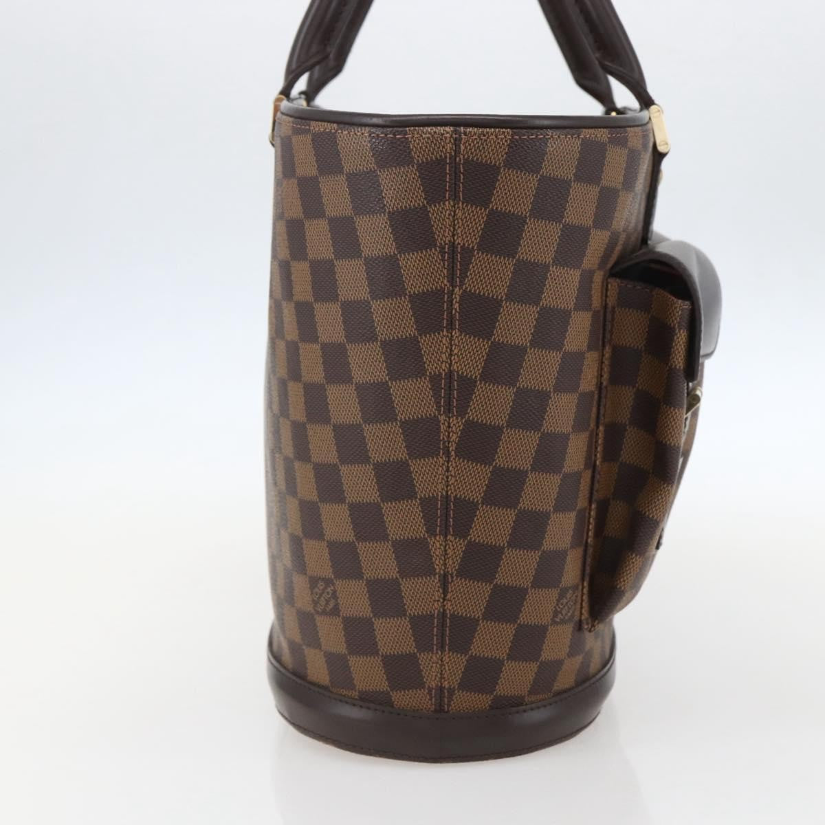 Louis Vuitton Manosque Handbag Damier Brown Canvas Tote Bag