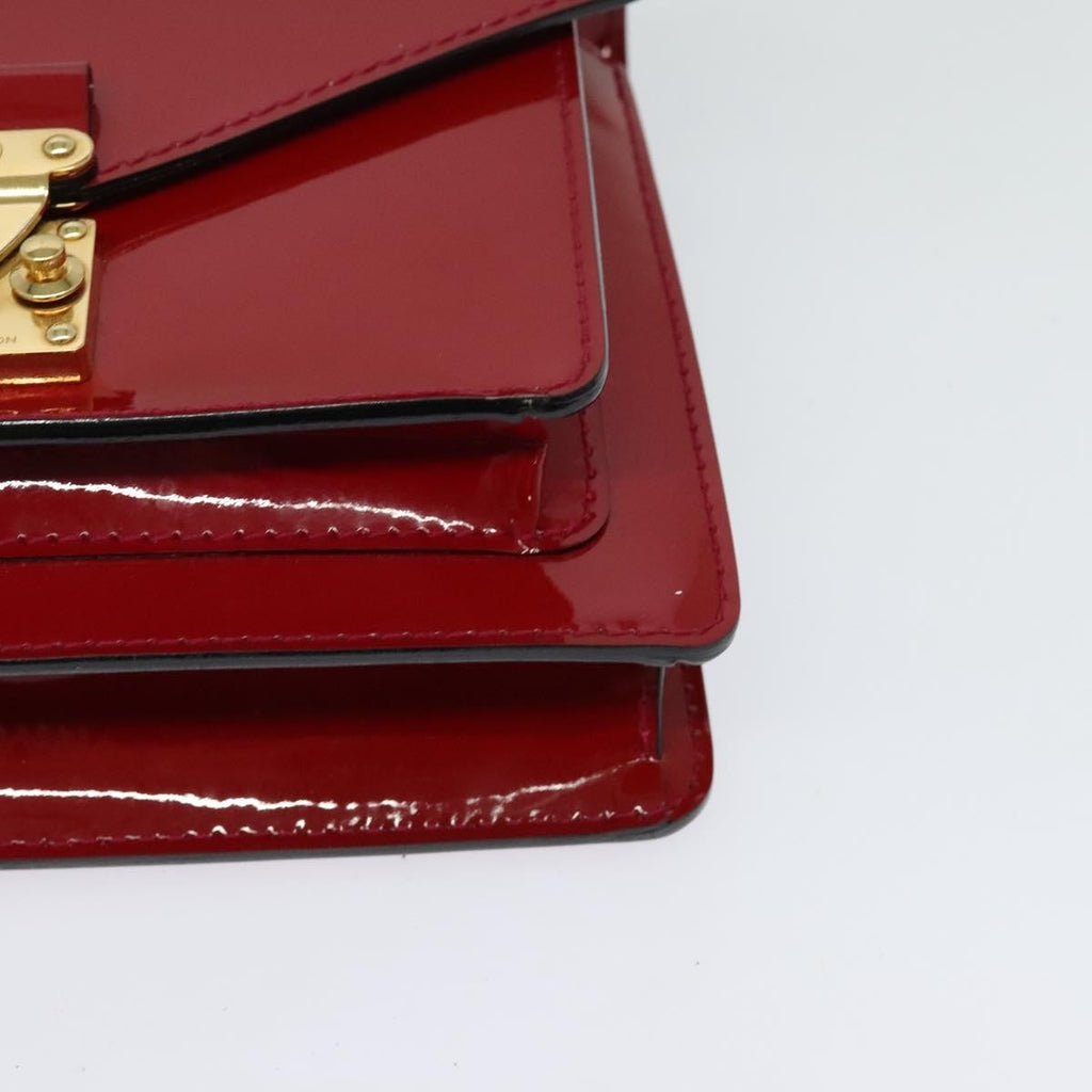 Louis Vuitton Monceau Handbag Vernis Red Patent_Leather Handbag