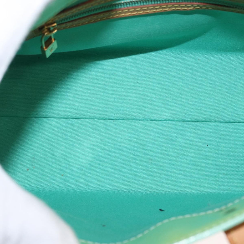 Louis Vuitton Reade Handbag Monogram Vernis Green Patent_Leather Tote Bag