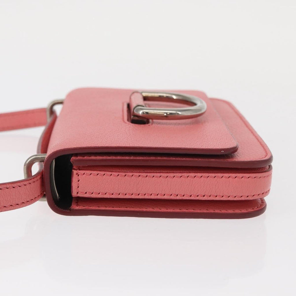 Burberry D-Ring Shoulder Bag Leather Pink Leather Shoulder Bag