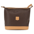 Celine Vintage Macadam Shoulder Bag Canvas And Leather Brown Canvas Shoulder Bag Bag