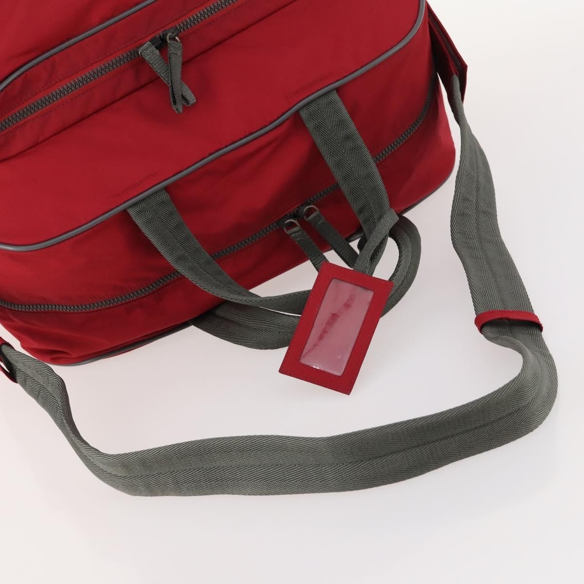 Prada Sport Line Boston Bag Nylon Red Nylon Travel Bag Bag