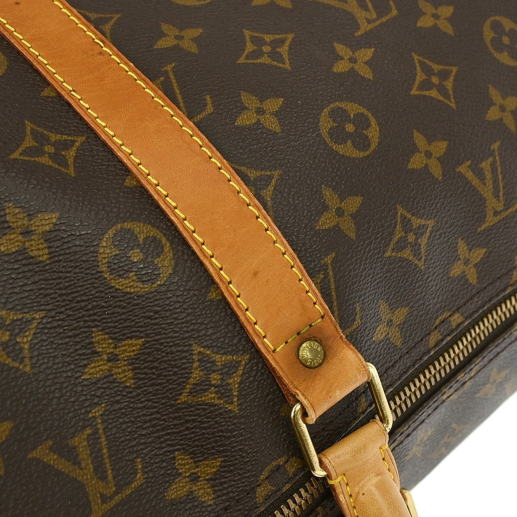 Louis Vuitton Keepall Bandouliere Bag Monogram Canvas Brown Canvas Travel Bag
