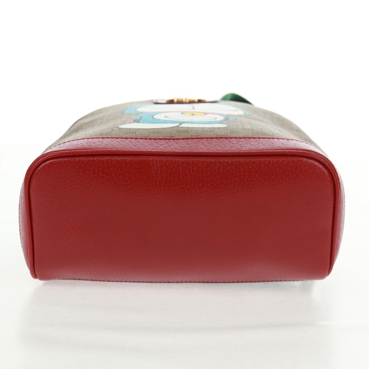 Gucci Doraemon Zip Backpack Printed Mini Gg Coated Canvas Beige Canvas Backpack Bag (Pre-Owned)