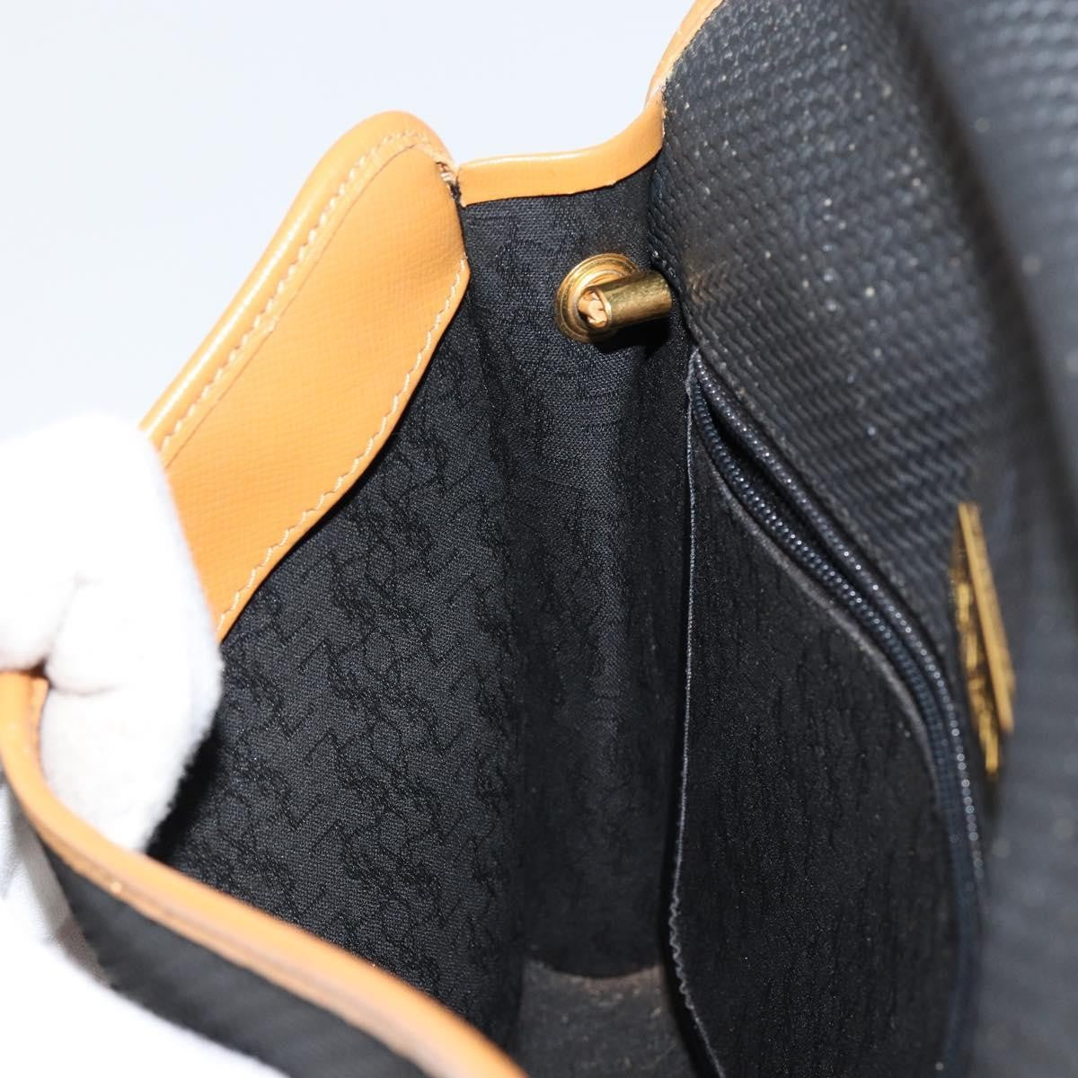 Saint Laurent Vintage Flap Crossbody Bag Coated Canvas With Leather Black Pvc Shoulder Bag Bag (Pre-Owned)