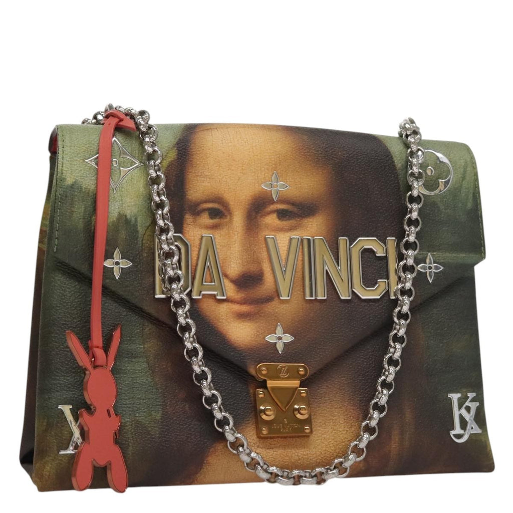Louis Vuitton Chain Shoulder Bag Limited Edition Jeff Koons Da Vinci Print Canvas Multicolour Canvas Shoulder Bag