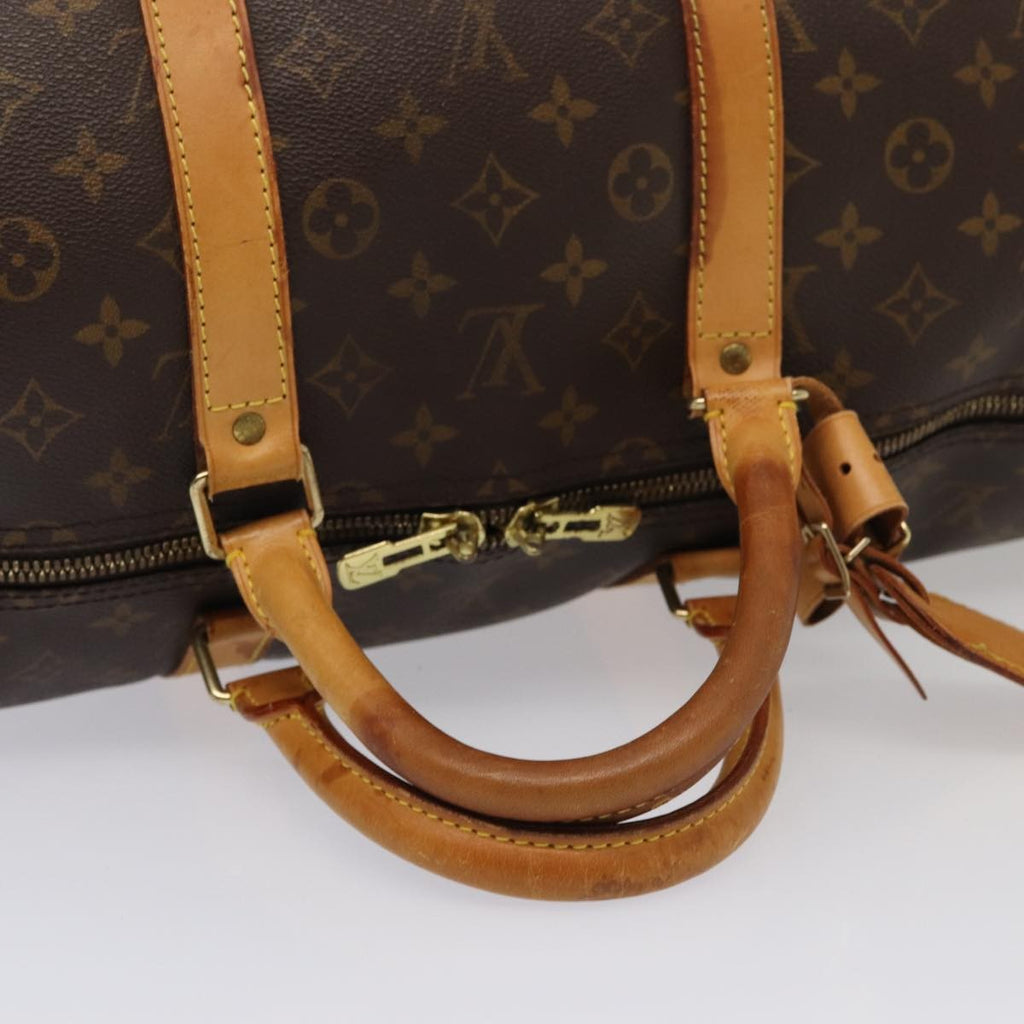 Louis Vuitton Keepall Bandouliere Bag Monogram Canvas Brown Canvas Travel Bag