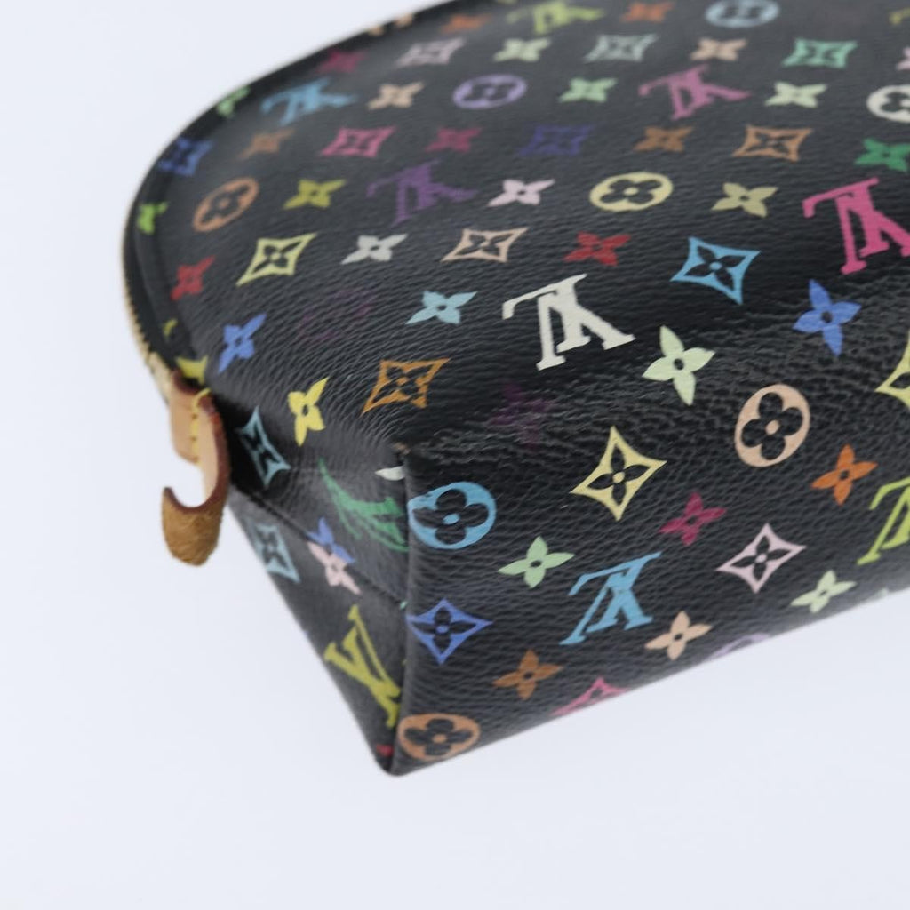 Louis Vuitton Cosmetic Pouch Monogram Multicolor Black Canvas Clutche & Pouche Bag