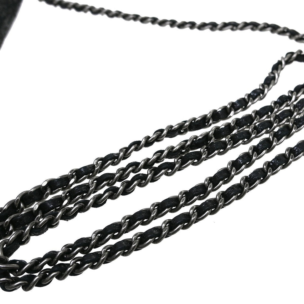 Chanel Wallet On Chain Leather Black Calfskin Crossbody Bag Bag
