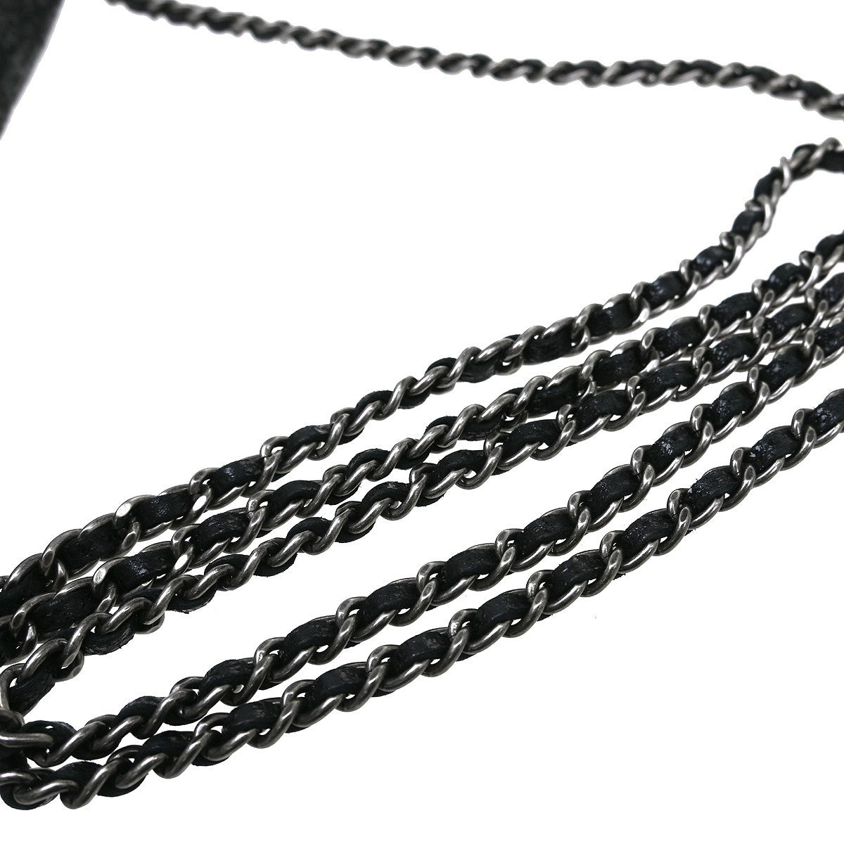Chanel Wallet On Chain Leather Black Calfskin Crossbody Bag Bag