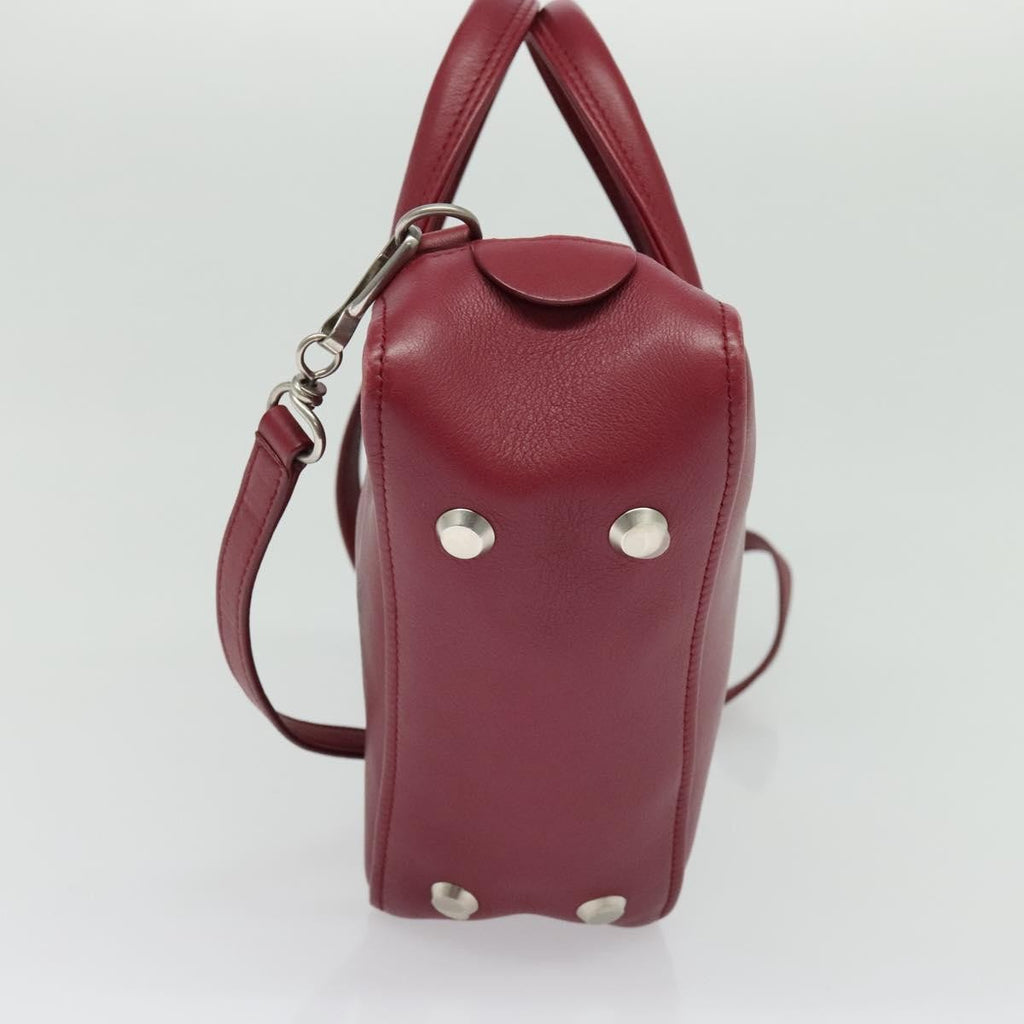 Balenciaga Triangle Duffle Bag Leather Red Leather Hand