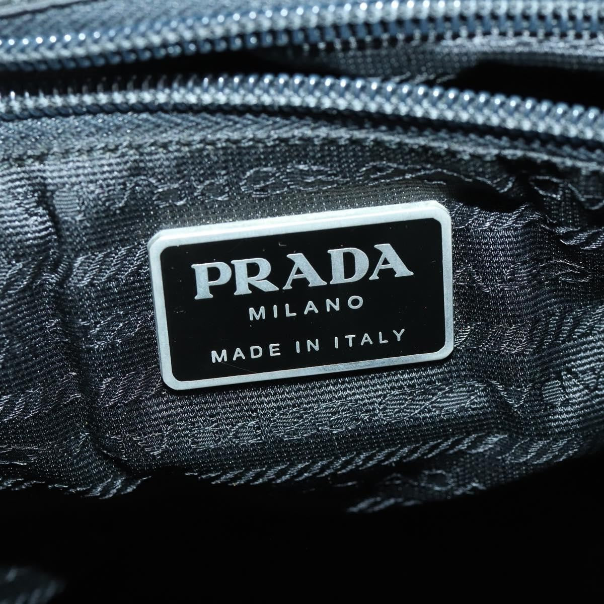 Prada Vela Double Front Pocket Backpack Tessuto With Saffiano Leather Black Nylon Backpack Bag